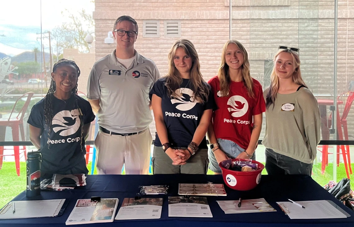 The Peace Corps Prep team at a tabling event